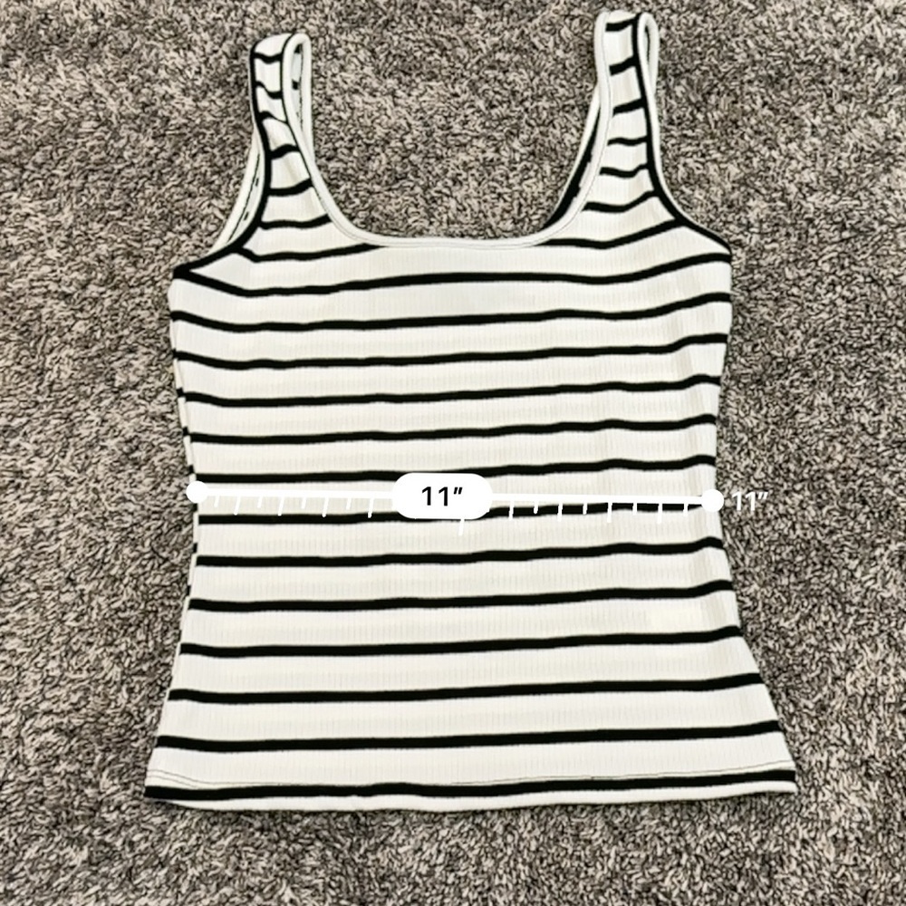 Black & White tank top Liz & Sara women Small - Picture 5 of 6